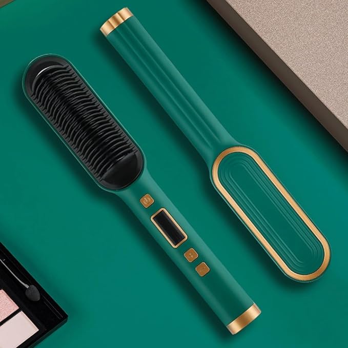 Professional Hair Straightener Comb | Fast 15-Second Heating Ceramic Styling Brush