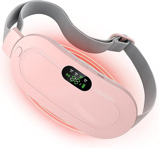 حزام تخفيف آلام الدورة الشهرية والظهر | Period Cramp Relief Belt – Soothing Heat & Vibration Therapy for Menstrual Pain