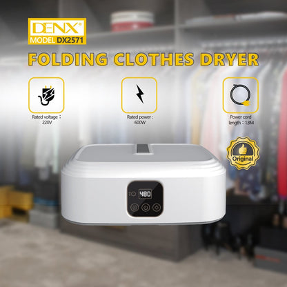 Denx Portable Folding Clothes Dryer | Smart Digital Timer Quick-Drying Machine 👕⚡