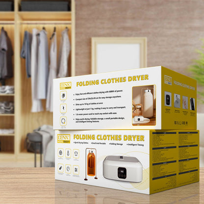 Denx Portable Folding Clothes Dryer | Smart Digital Timer Quick-Drying Machine 👕⚡
