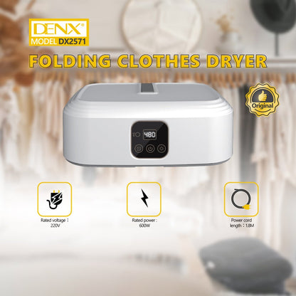 Denx Portable Folding Clothes Dryer | Smart Digital Timer Quick-Drying Machine 👕⚡