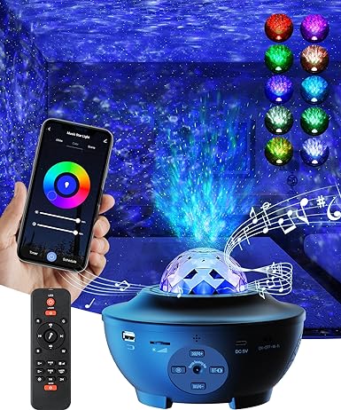 Galaxy Night Light Star Projector | Smart App Control Home Planetarium with Hi-Fi Bluetooth Speaker 🌌✨