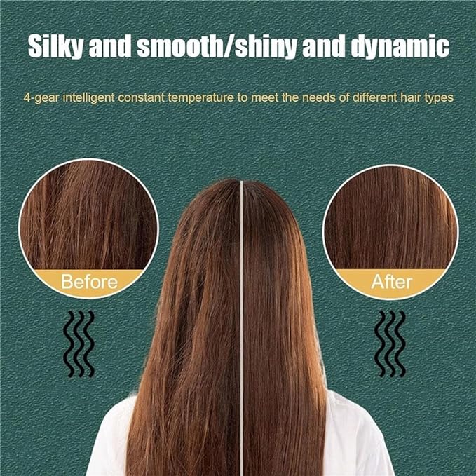 Professional Hair Straightener Comb | Fast 15-Second Heating Ceramic Styling Brush
