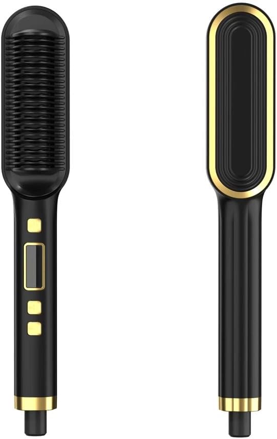 Professional Hair Straightener Comb | Fast 15-Second Heating Ceramic Styling Brush