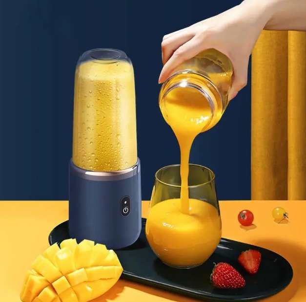 Cordless Portable Blender for Smoothies and Shakes – 2-in-1 Personal Mini Blender with Travel Cup, Automatic Pulse & Self-Cleaning, Quiet Electric Juicer Maker for Gym, Office, Travel, and Car