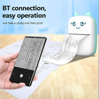 Portable Bluetooth Mini Thermal Printer | 200 DPI Inkless Pocket Label & Photo Printer
