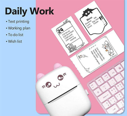 Portable Bluetooth Mini Thermal Printer | 200 DPI Inkless Pocket Label & Photo Printer